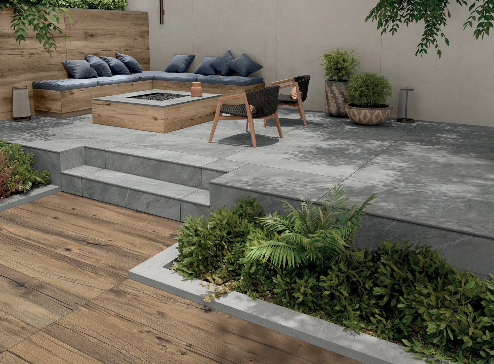 OUTDOOR Blue Savoy + Nordic Wood