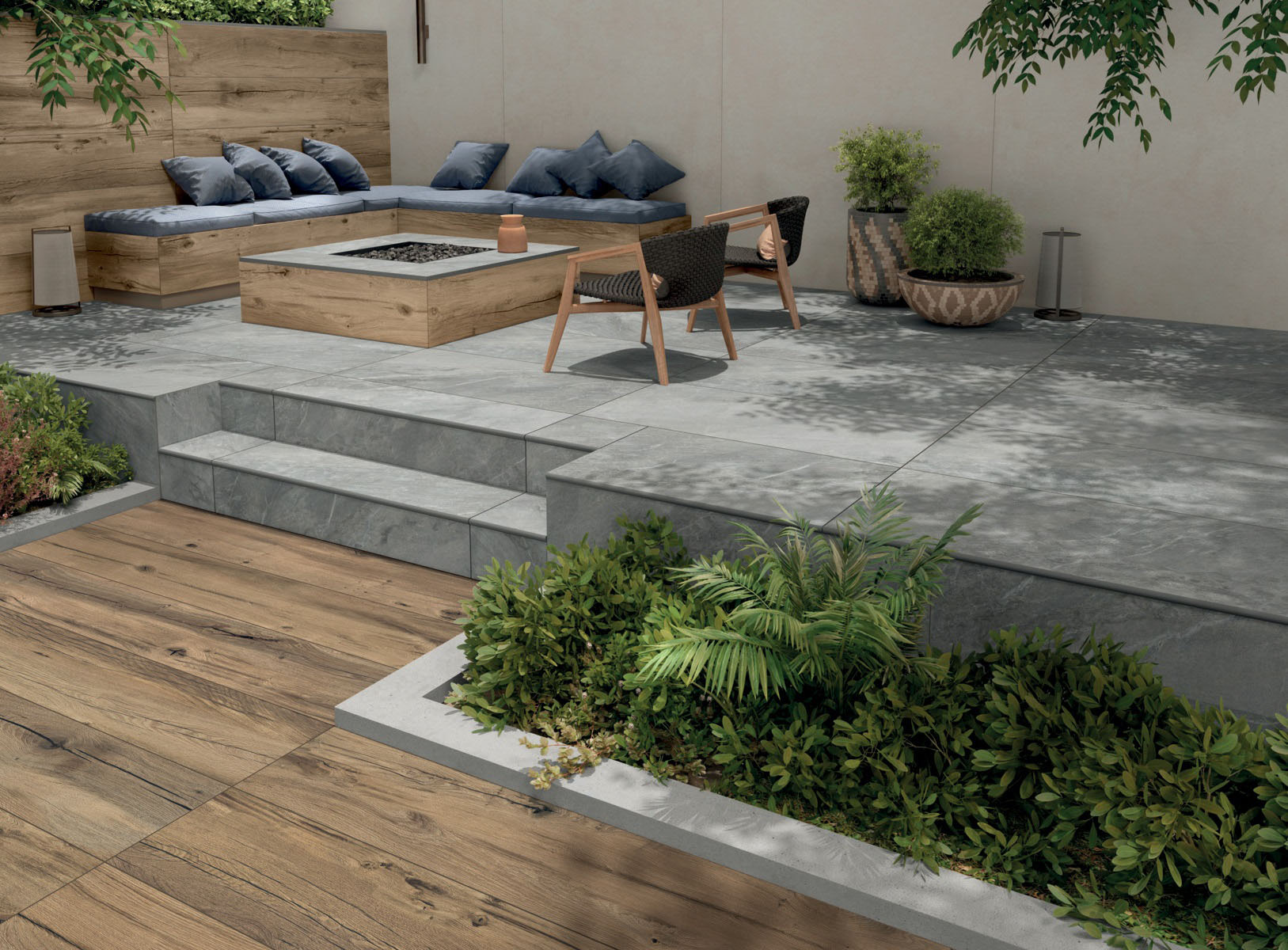 OUTDOOR Blue Savoy + Nordic Wood